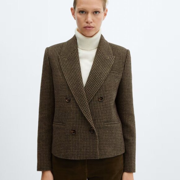 NWT Mango cropped wool blazer jacket Small - Picture 2 of 6